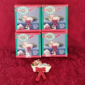 VINTAGE KITTY STOCKING HOLDERS